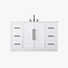 Transitional White Single Sink Vanity with Full Soft-Close Hardware & Solid Wood Drawer Boxes