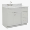 Transitional Shaker Bathroom Vanity with Soft Close Drawers & Spacious Cabinet Storage