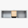 72 Inch Light Gray Shaker Double Sink Bathroom Vanity, Carrara White Marble Countertop & Brushed Nickel Hardware