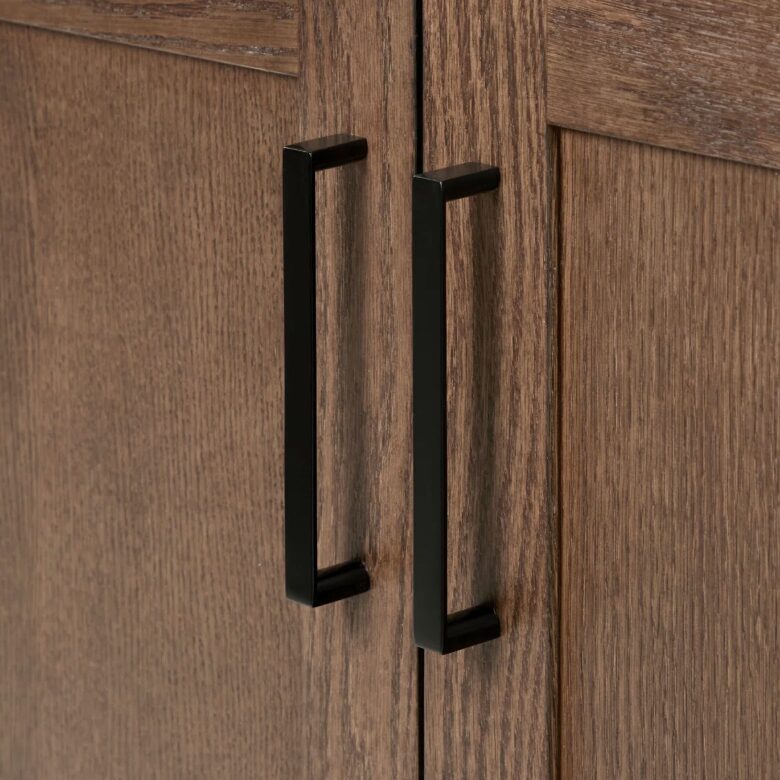 Rustic Walnut Vanity Base with Dovetail Drawers for Farmhouse & Industrial Bathroom Remodel