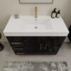 Gloss Black Contemporary Bathroom Vanity with Sink Countertop