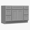 Light Gray Shaker Vanity Base Cabinet with Spacious Silent Soft-Close Storage