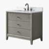 8 Spacious Storage Fluted Bathroom Vanity with Full Soft-Close Solid Wood Drawers