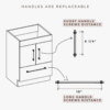 8 Dual Storage Oak Bathroom Vanity with Full Soft-Close Drawers & Cabinet Doors