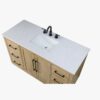 8 Transitional Light Oak Single Sink Vanity with Full Soft-Close Hardware & Solid Wood Drawer Boxes