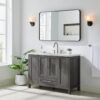 Transitional Farmhouse Grey Bathroom Vanity with Adjustable Shelves for Guest & Master Bath