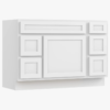Freestanding Recessed Panel Vanity Cabinet Base with Multi-Drawer Storage for Custom Countertop