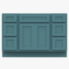 Vibrant Teal Shaker Vanity Base Cabinet with Large Silent Soft-Close Storage