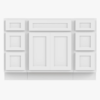 Bright White Shaker Vanity Base Cabinet with Spacious Silent Soft-Close Storage