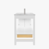 Minimalist White Bathroom Vanity with Double Soft-Close Doors & Large Storage Drawer
