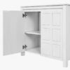 9 36" Rustic White Shaker Bathroom Vanity Cabinet with Vintage Distressed Wood Finish