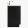 9 Contemporary Matte Black Bathroom Vanity with Full Soft-Close Slides & Spacious Wooden Drawers