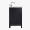 9 Rustic Black Oak Bathroom Vanity with Full Soft-Close Slides & Spacious Classified Storage