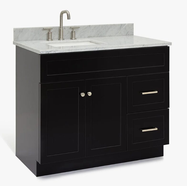 Contemporary Freestanding Single Vanity Cabinet Soft Close Drawers & Storage Cabinet