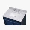 Coastal Navy Louver Bathroom Vanity Soft Close Drawers Multi-Zone Storage Layout