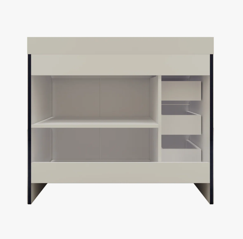 Luxury Gloss Navy Vanity Cabinet with Soft-Close Storage for Modern Bathroom Renovation