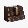 Classic Espresso Shaker Vanity Base Cabinet with Soft Close Storage for Farmhouse Bath Remodel